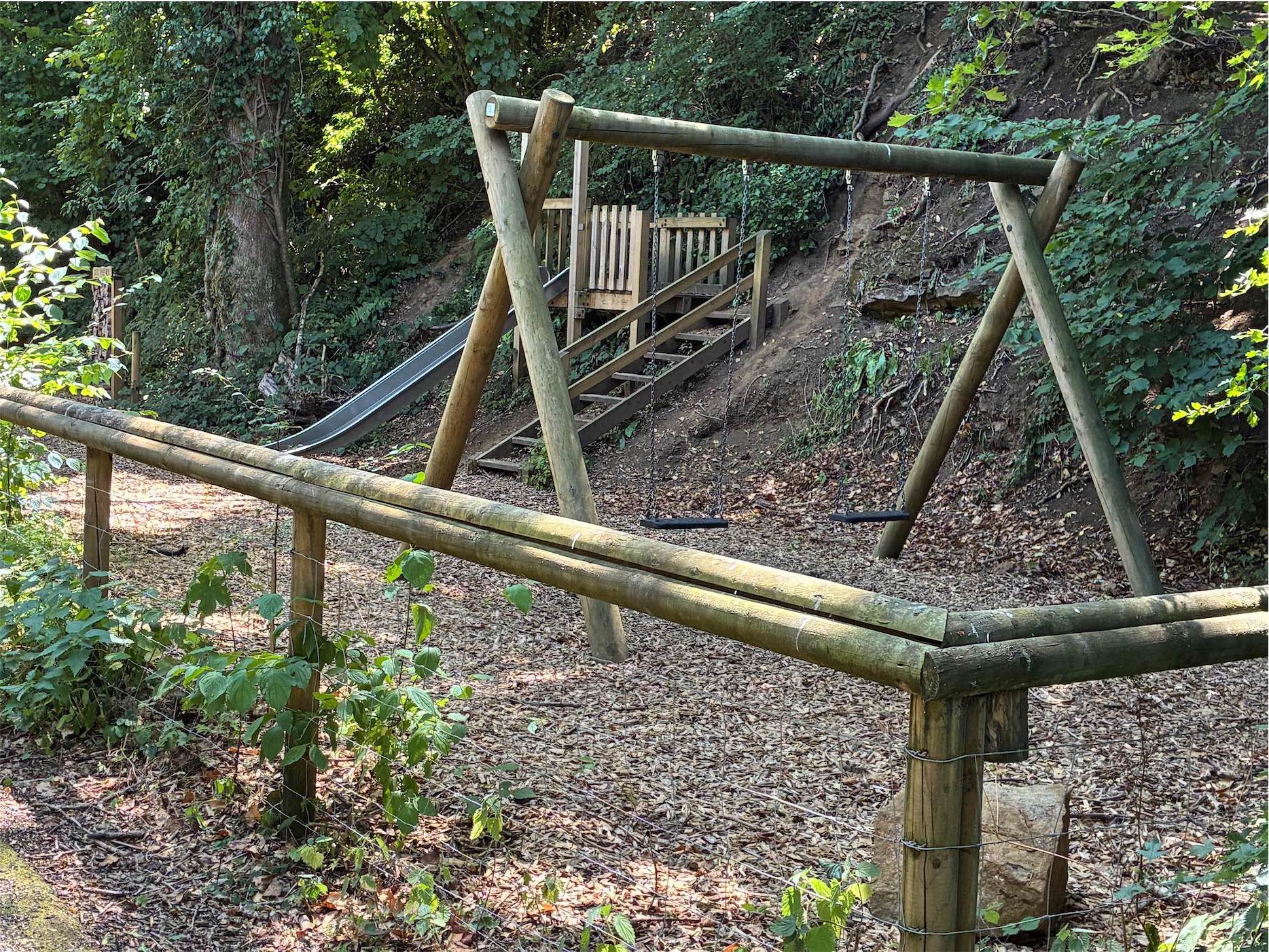  At Woodchester the parish council have provided an adventure playground. 